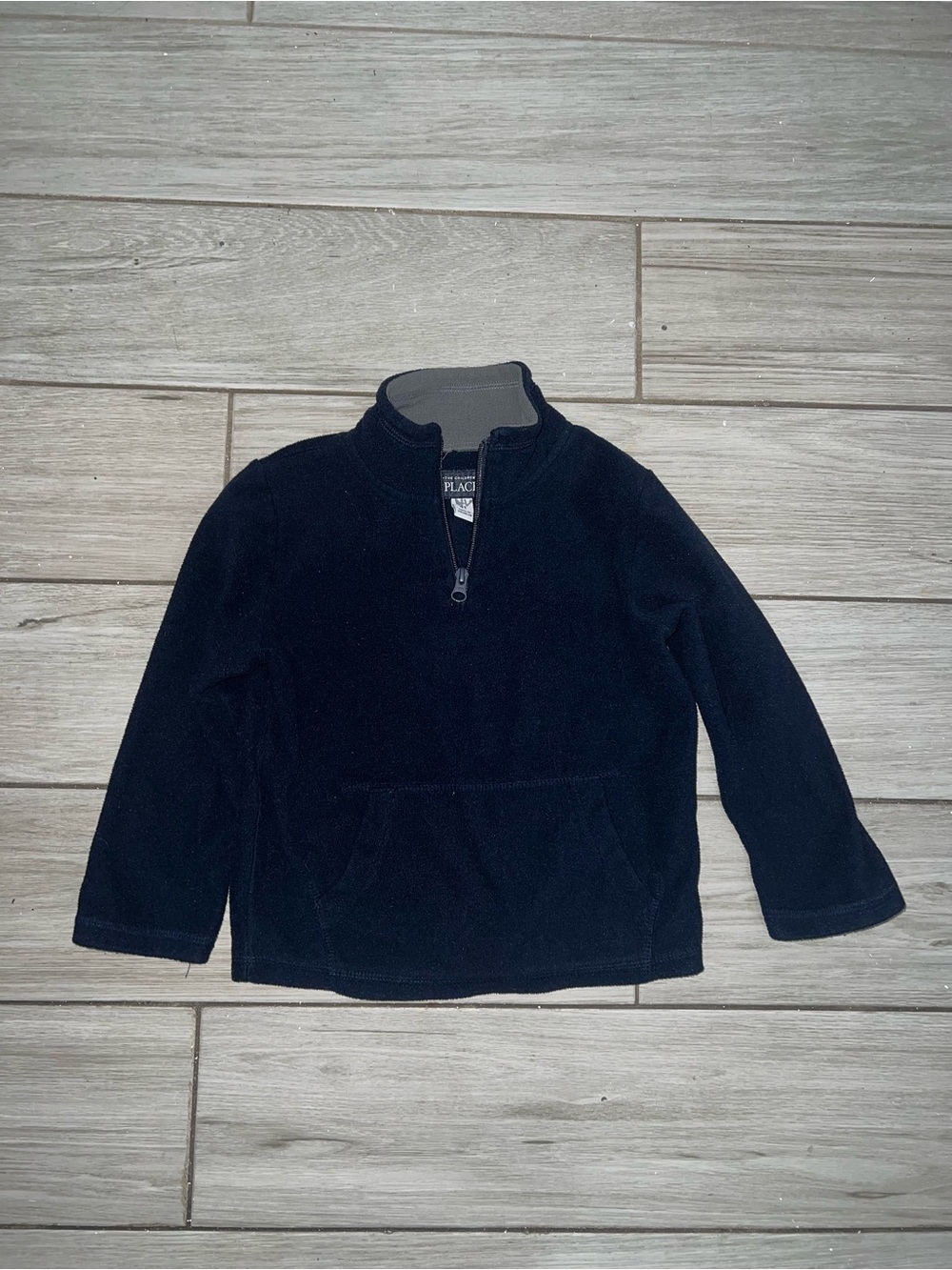 The Children's Place Navy Blue Fleece Quarter-Zip Pullover